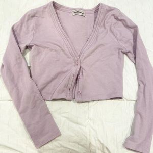 urban cropped cardigan/ light purple